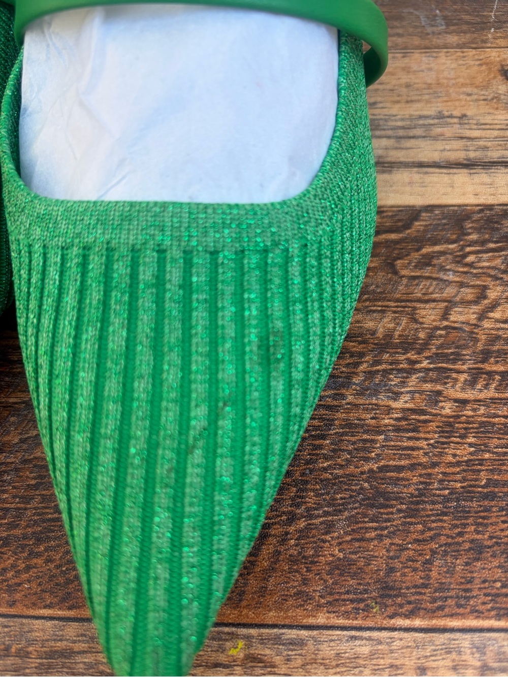 Cosy Island Green Pointed Toe Flats Women’s Size 8 - Picture 6 of 16